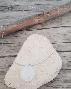 Collier bulle de verre et fleur de sel