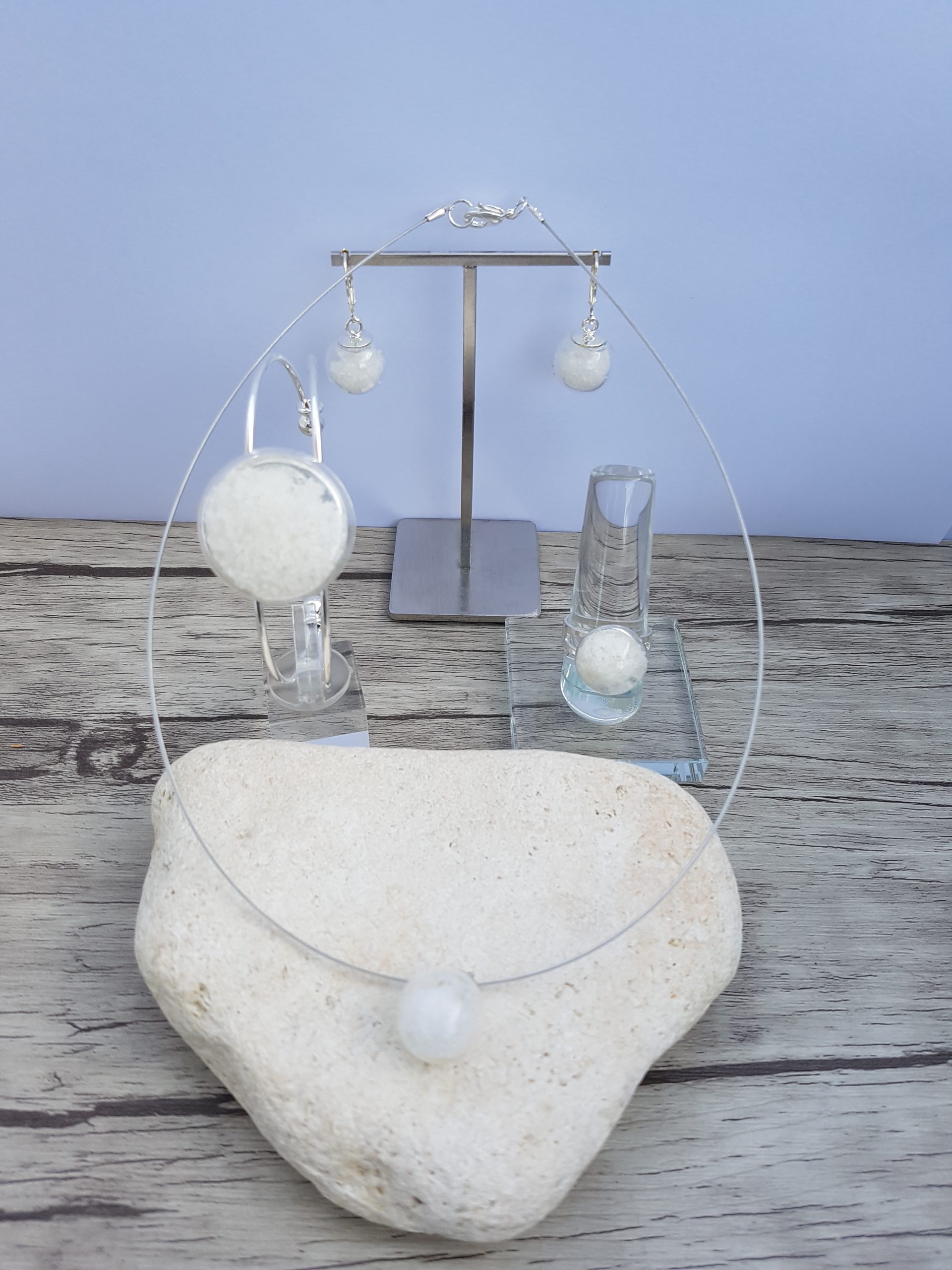 Parure verre soufflé et Fleur de sel