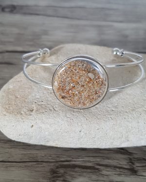 Bracelet capsule de verre et sable d'Oléron