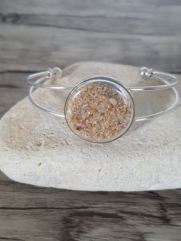 Bracelet capsule de verre et sable d'Oléron